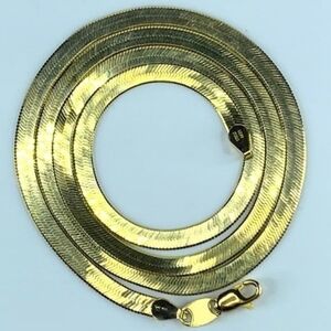 14k Yello Designer SilkFlex Italian 20" Herringbone necklace. Weight 9gr.